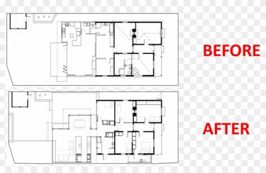 Renovation drawings for permit planning in San Fernando Valley