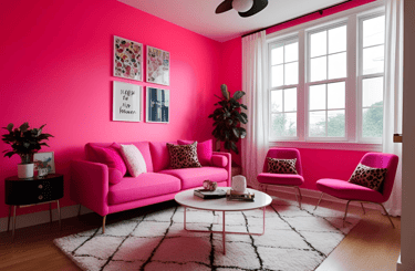 Stunning Neon Pink Wall Paints