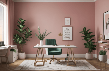 There is nothing more than blush pink on the wall