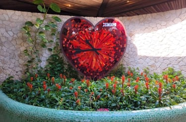 Heart Clock Xenses Park Riviera Maya Mexico