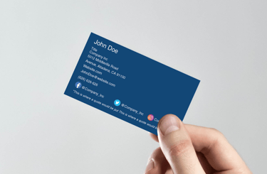 Example of business cards