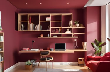 Red Wine Color Wall Design