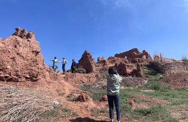 field visit on the ruins of the Télouet kasbah high atlas