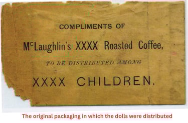 Original card pack for 1894 McLaughlin XXXX Coffee Sports Dolls