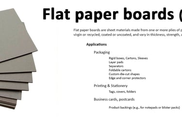a stack of flat paper boards