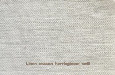 Linen cotton herringbone twill