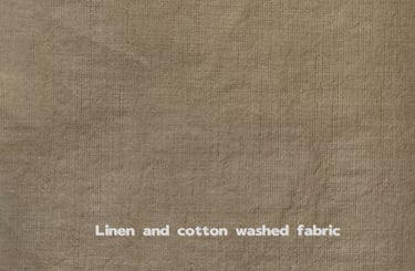 Linen and cotton washed fabric