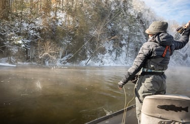 Nymph fishing on the South Holston River
