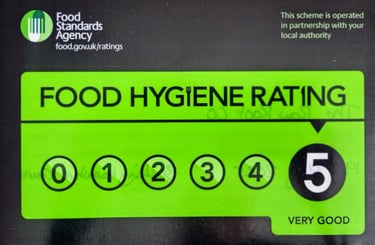 Food Standards Agency Food hygiene rating 5 very good The Raw Root Co.