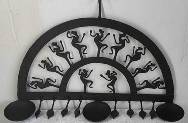 "Handcrafted iron hanging oil lamp with classic ring design-home decor-For global distribution"
