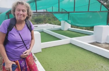 Marie from UK to visit Azolla Plant in Chittaurgarh Rajasthan Animal Feed Pihu Agro Industry