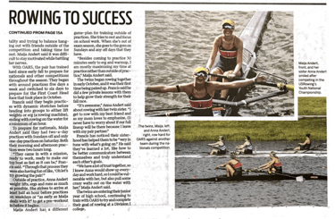 Page two of two in a local news article about the Nationals regatta