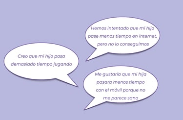 Hemos intentado que mi hijo pase menos tiempo en internet , pero no lo conseguimos