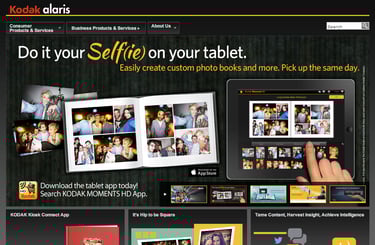 Website home page for photo editing software.