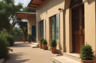 man standing near white wall
