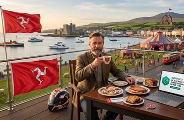 Kaspersky Isle of Man: Manx kippers and TT race view from a terrace with cybersecurity deals