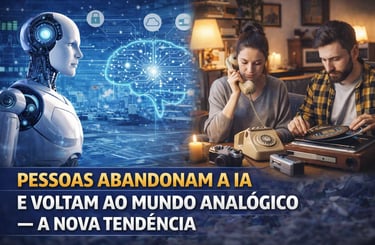 📱 Pessoas Abandonam a IA e Voltam ao Mundo Analógico — A Nova Tendência