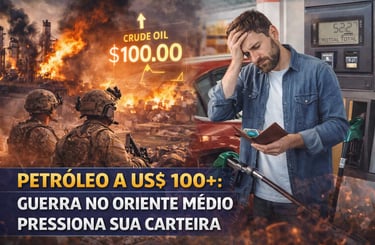 Petróleo a US$ 100+: Guerra no Oriente Médio Pressiona Sua Carteira