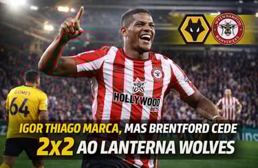 Igor Thiago Marca, Mas Brentford Cede 2x2 ao Lanterna Wolves