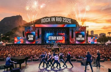 Rock in Rio 2026: Elton John, Stray Kids e Foo Fighters no Line-Up