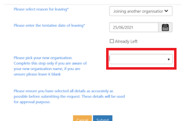 Select Your New Employer