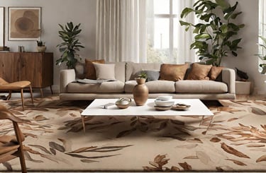 Modern rug in earthy tone