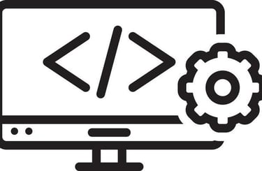 a computer screen displaying a computer screen with a programming program