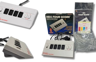O adaptador multijogador NES Four Score foi lançado pela Nintendo 1990