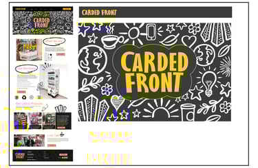 carded front website mockup