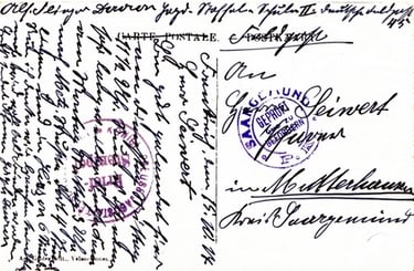 The above card was written by an airman (Flieger) in training at Jagdstaffelschule II 