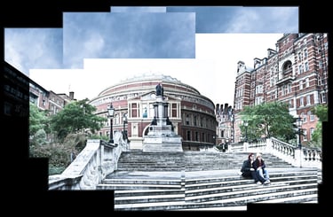 A very large photo joiner composition of the Royal Albert Hall
