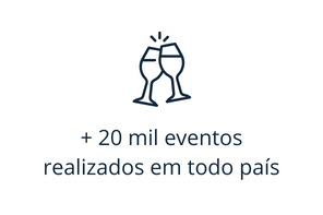 Mais de 20mil eventos realizados em todo país especialiizados em shows e eventos