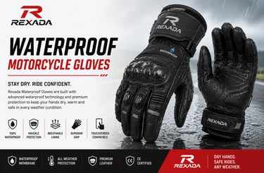 Motorcycle waterproof gloves