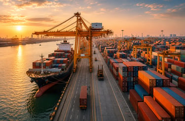 Container shipping and international logistics for global trade