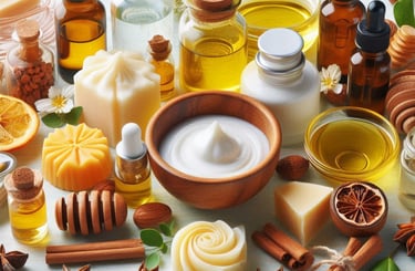 a variety of different types of skincare ingredients
