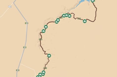 Mapa completo del Cañón del Atuel