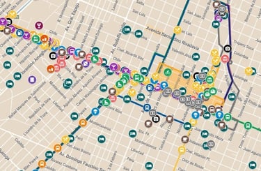 Mapas interactivos de google maps sobre San Rafael Mendoza