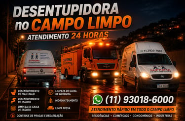 Desentupidora no Campo Limpo
