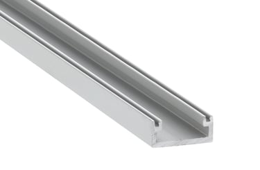 Perfil LED Izar: diseño de superficie para integración discreta en muebles.