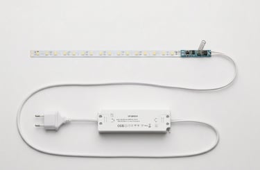 Kit de control: conexión sencilla entre fuente, sensor táctil y tira LED de 24V.