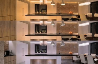 Aplicación Dual: adapta la luz de la cocina según el momento, de 2700K a 6500K.