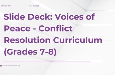 Conflict Resolution Slide Deck Grades 7-8