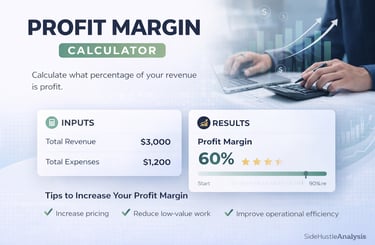 side hustle profit margin calculator 