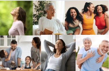 Healthy people collage