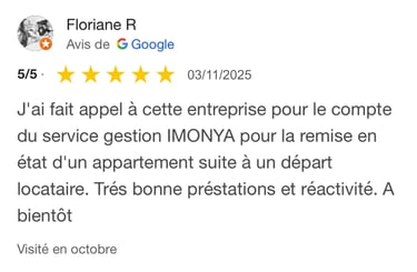 Avis google 5 étoiles clients m&m services pro nettoyage et vitres rouen