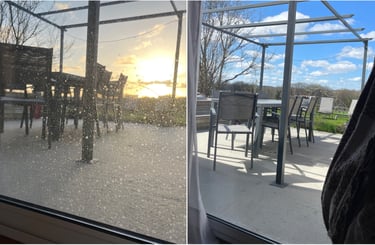 Avant après d'un nettoyage de vitres chez particuliers baie vitrée - m&m services pro rouen