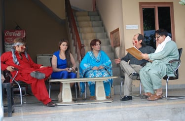 Jahangir Jani ,Arbaz Khan ,Sobia Khan .Anila Agha & Saleem Murad on Pashto Film Munafiq Set