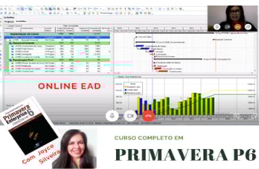 Imagem mostrando uma tela de aula online de Primavera P6