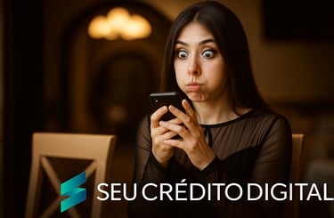 imagem mostra uma jovem mulher analisando seus empréstimos bancários.