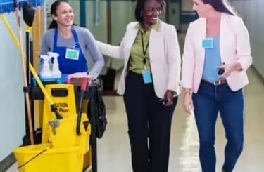 CoreBright cleaner with janitorial cart Ocala